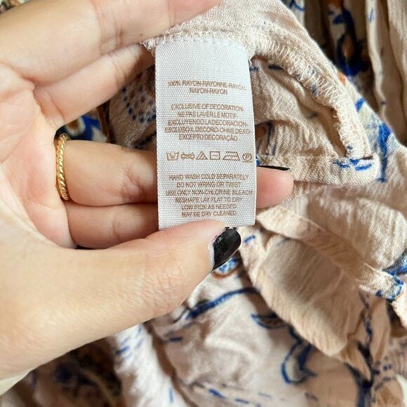 Free People ‘Just The Two Of‎ Us’ Paisley Peachy-Pink Tunic Dress Womens … - Picture 9 of 12